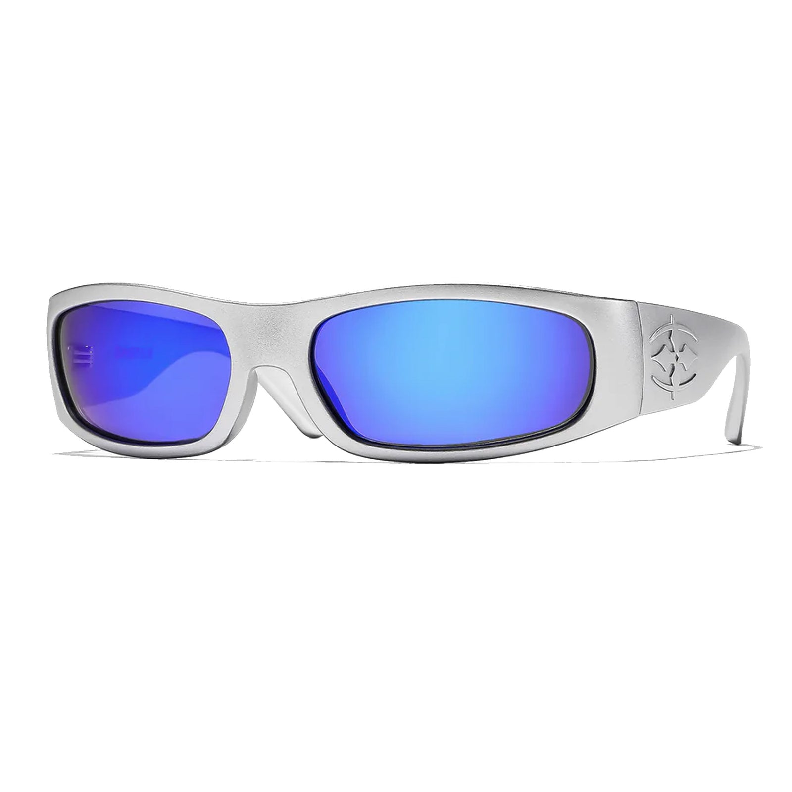 Ritual Vision Parasite Men's Sunglasses - Matte Chrome/Blue Reflective Polarized