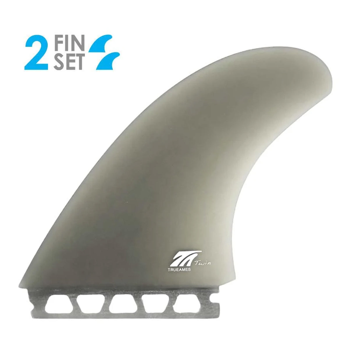 True Ames TA Twin Futures Surfboard Fins - Smoke