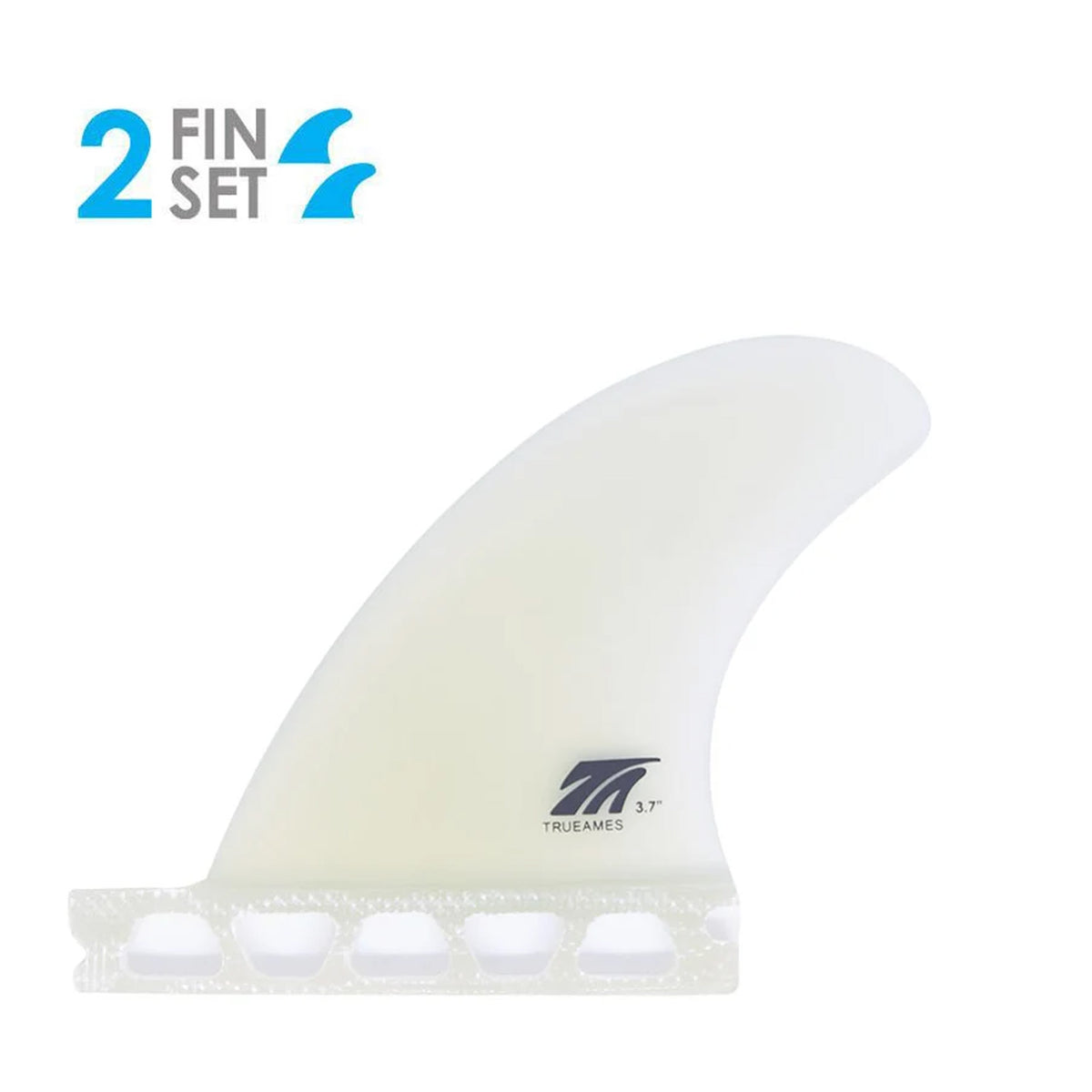 True Ames Side Bite Futures Fin Set - 3.7"/Clear