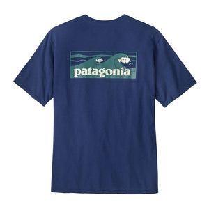 Patagonia Boardshort Logo Pocket Responsibili-Tee® Men's S/S T-Shirt - Clement Blue
