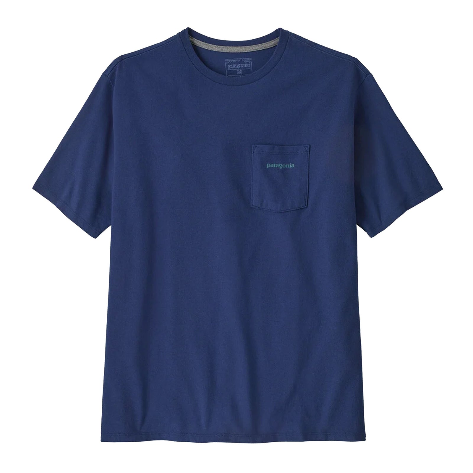Patagonia Boardshort Logo Pocket Responsibili-Tee® Men's S/S T-Shirt - Clement Blue