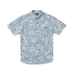 Billabong Cordoba Men's S/S Dress Shirt - Charcoal/Navy