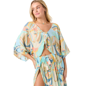 O'Neill Anna Printed Reversible Cover-Up Women's Top - Multi