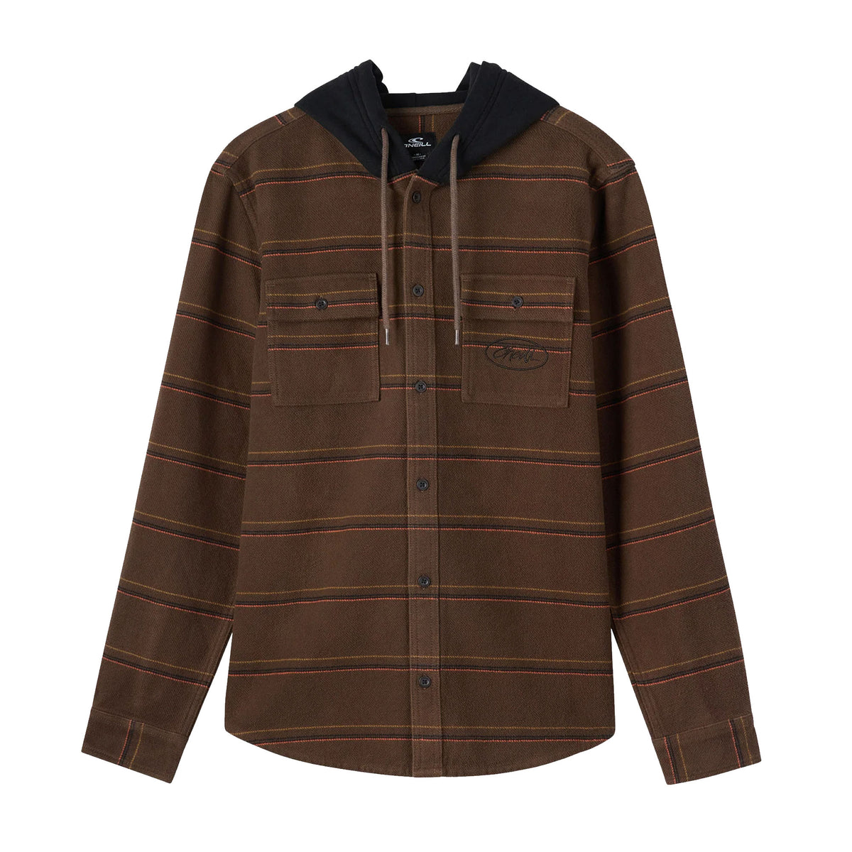 O'Neill Archer Hooded Men's L/S Flannel - Turkish Coffee