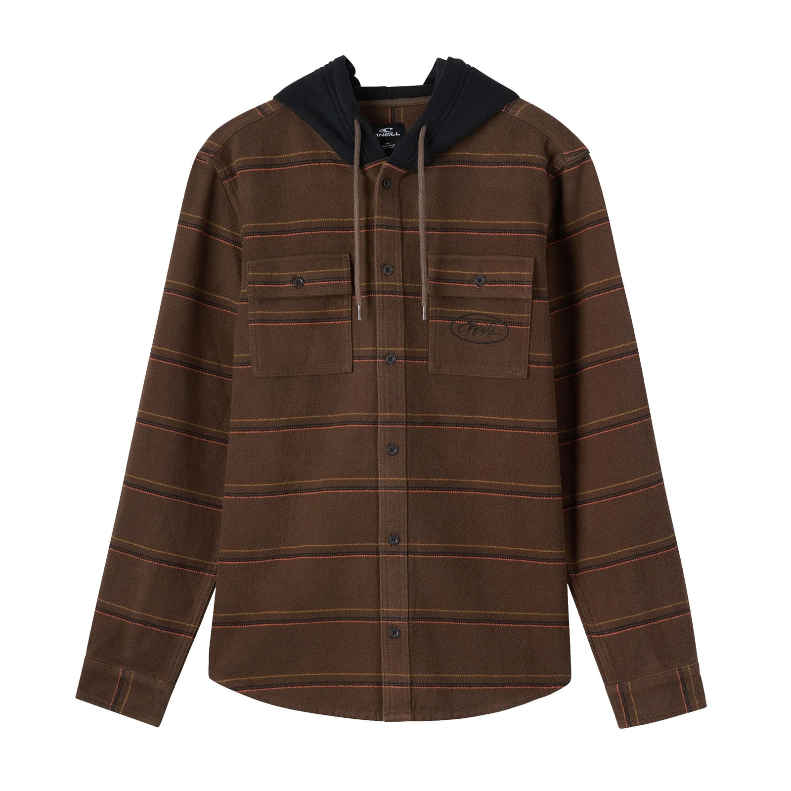 O'Neill Archer Hooded Men's L/S Flannel - Turkish Coffee