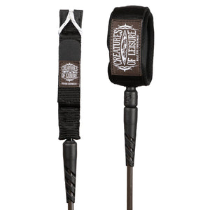 Creatures of Leisure Reliance 2.0 Punish Standard Duty Surfboard Leash - 6'/Coffee Black