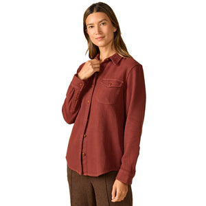 Outerknown Chroma Blanket Women's L/S Button Up - Cola