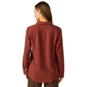 Outerknown Chroma Blanket Women's L/S Button Up - Cola