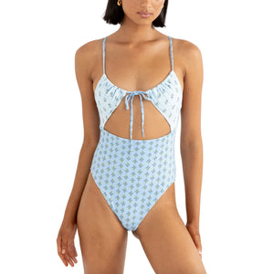 Rhythm Ginger Cut Out Women's One Piece Swimsuit - Cornflower