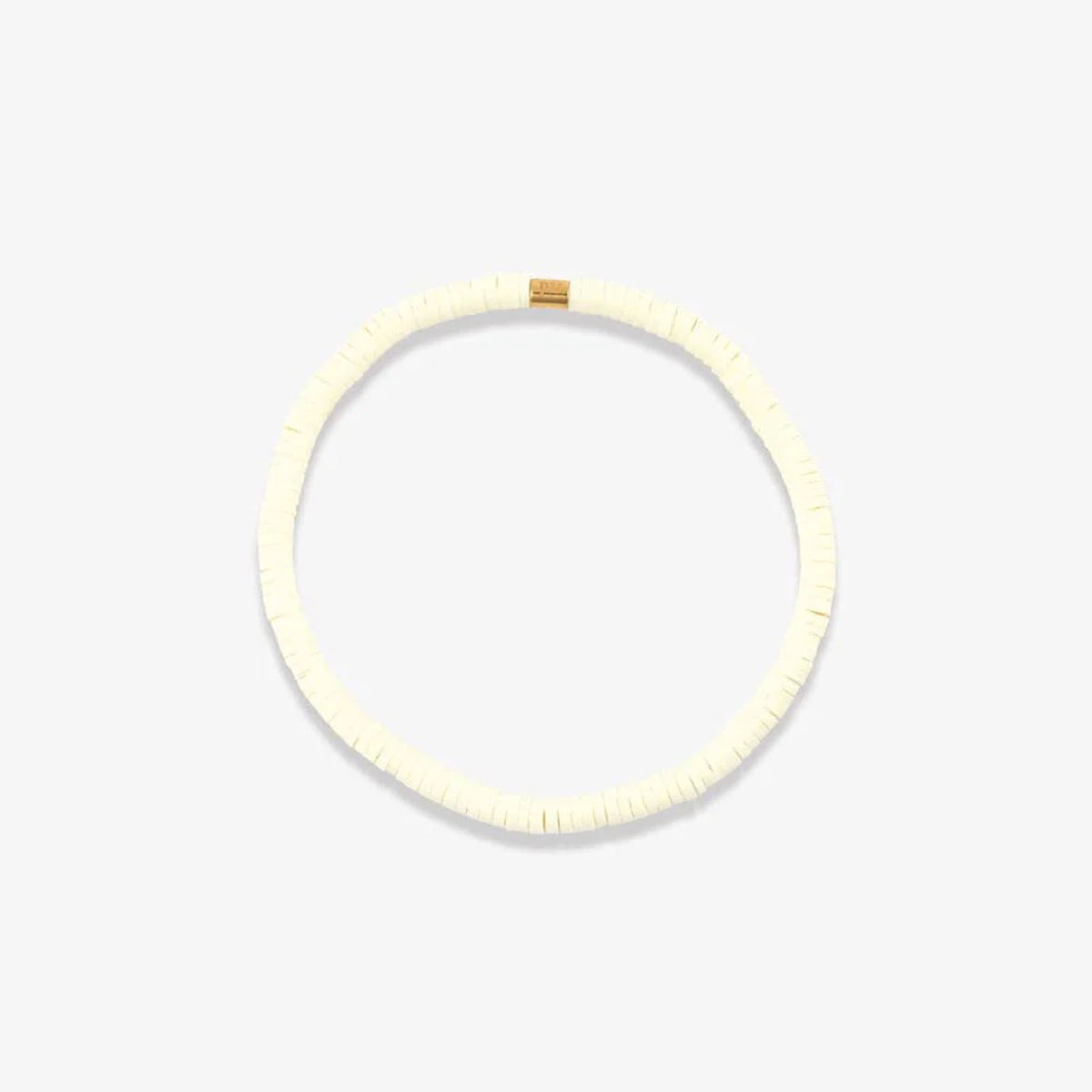 Pura Vida Cabrillo Vinyl Disc Stretch Bracelet - Cream