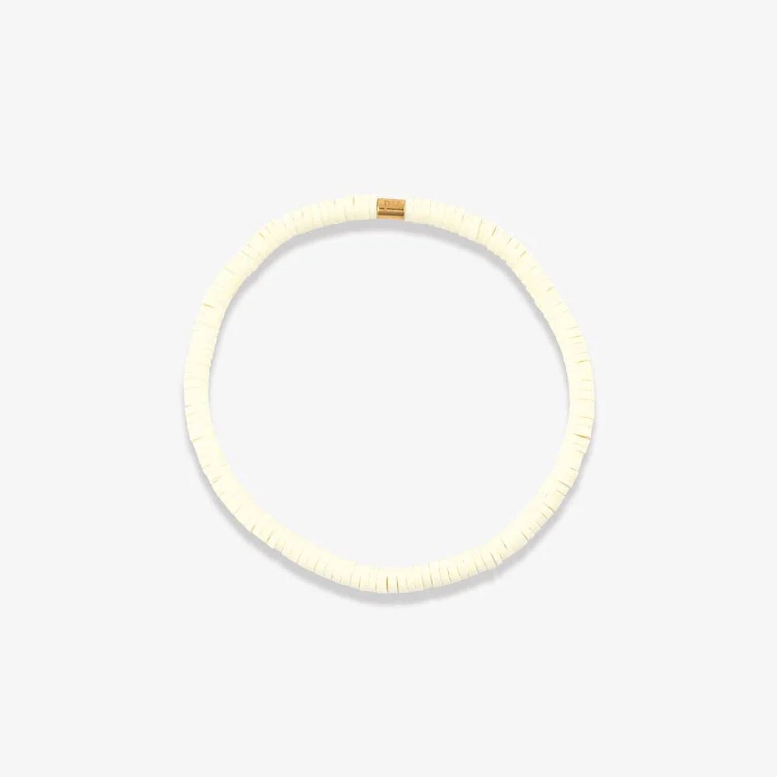 Pura Vida Cabrillo Vinyl Disc Stretch Bracelet - Cream