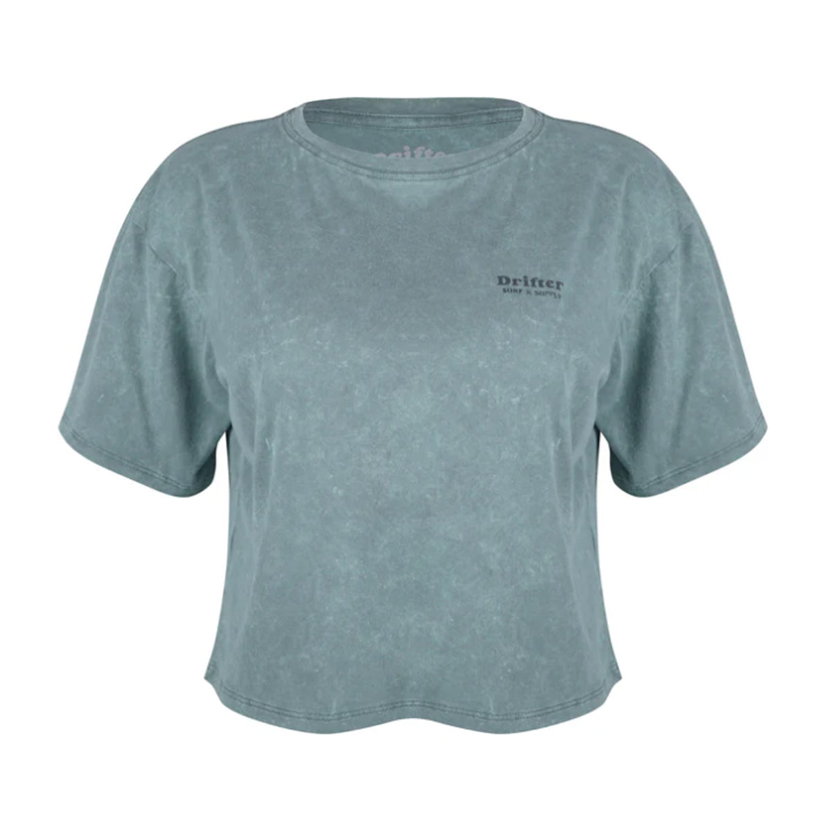 Driter Surf Wild Life Cropped Women's S/S T-Shirt - Mist Stone Washed