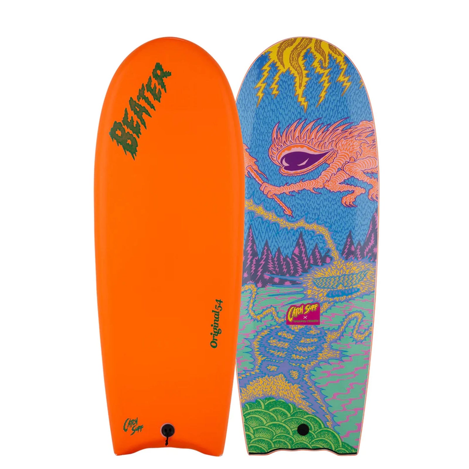 Catch Surf Beater Original 54 Tetsunori Tawaraya Finless Soft Surfboard - Orange