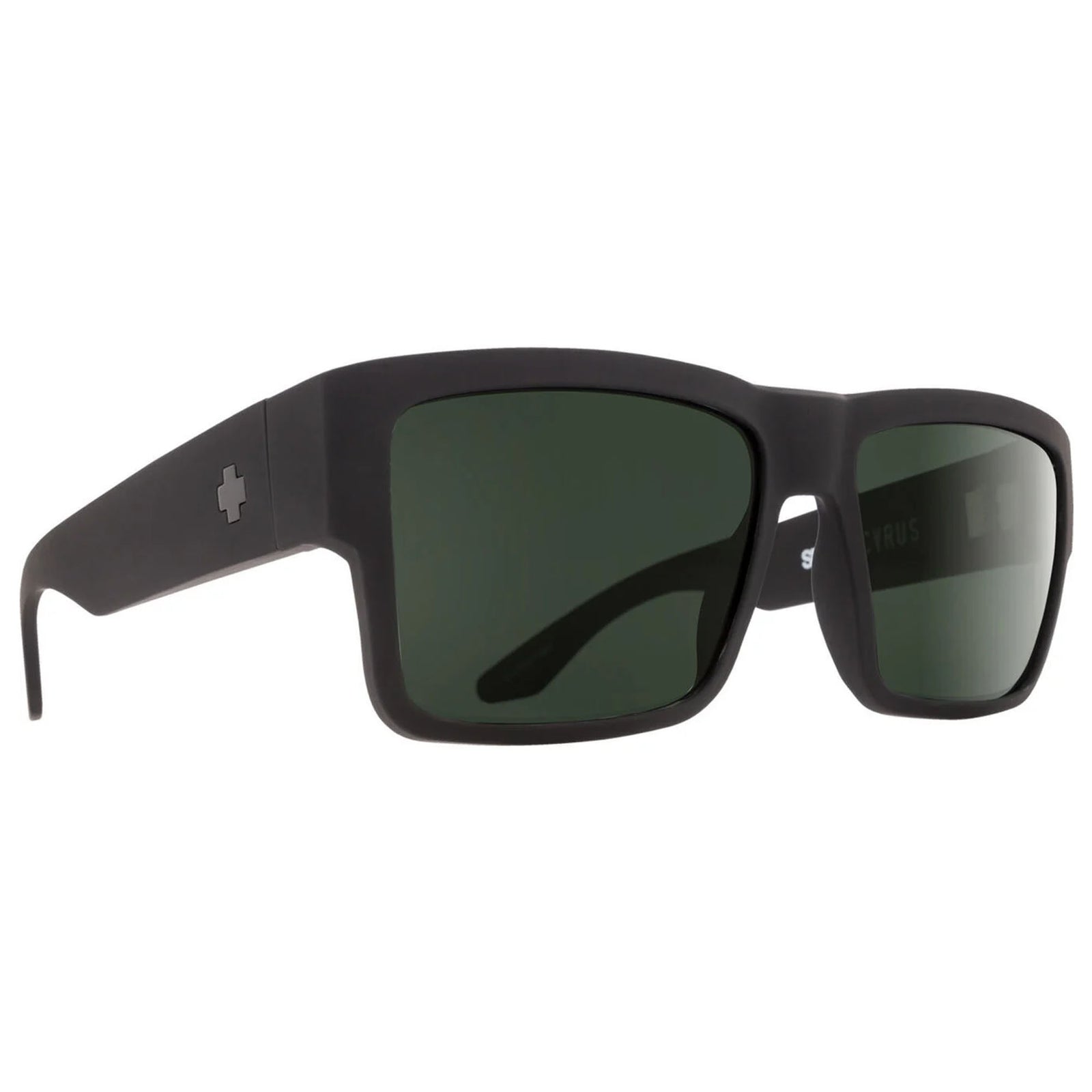 Spy Cyrus Men's Sunglasses - Soft Matte Black/Happy Gray Green Polarized
