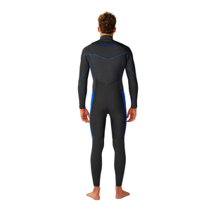 Rip Curl Dawn Patrol Chest Zip 3/2mm Men's L/S Fullsuit Wetsuit - Grey/Blue