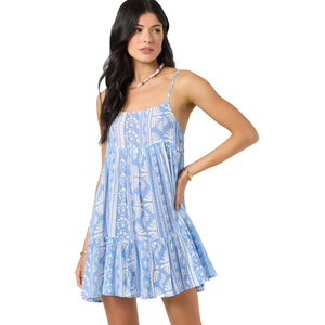 O'Neill Saltwater Essentials Rilee Printed Mini Cover-Up Women's Dress - Azurine