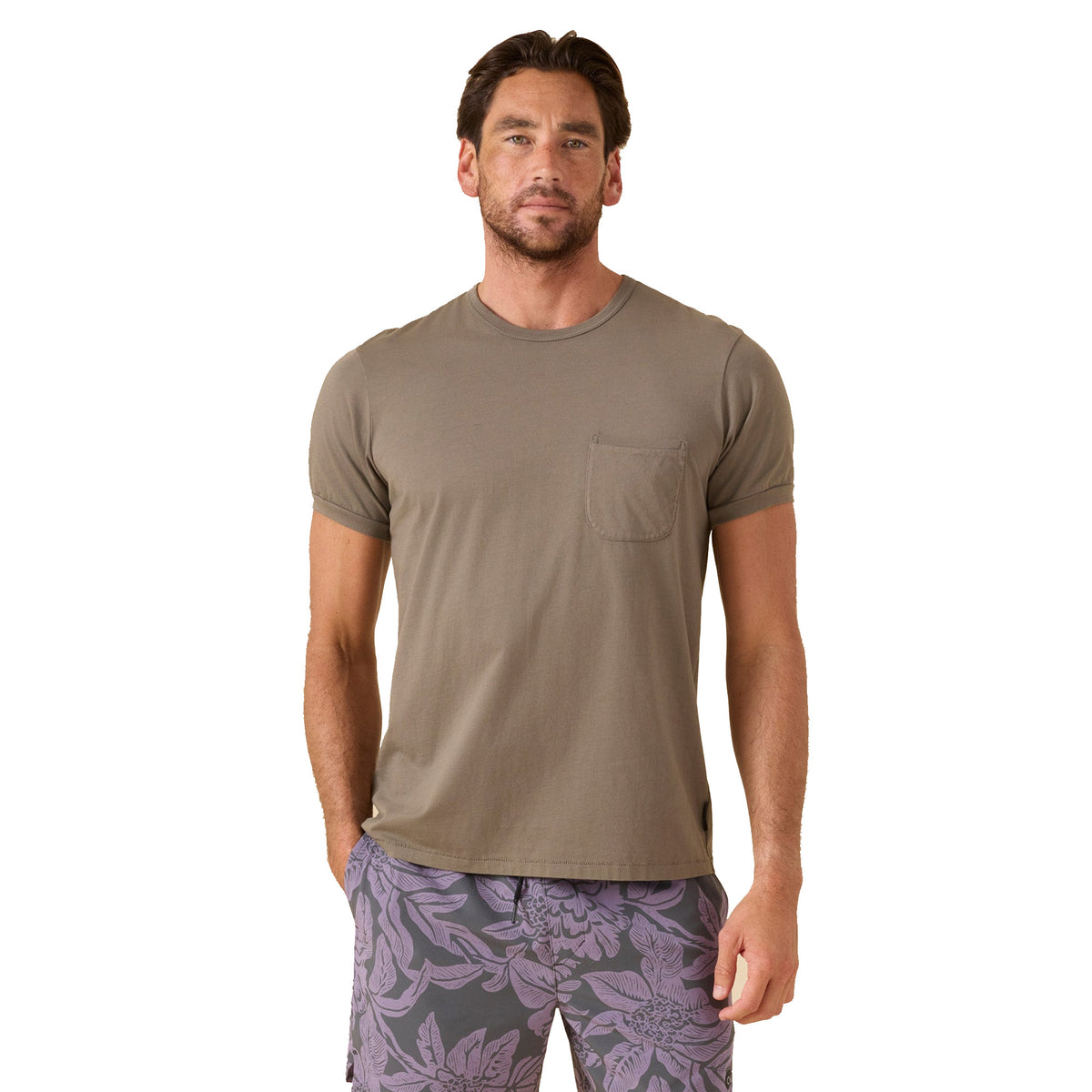Outerknown Sojourn Pocket Men's S/S T-Shirt - Kelp Bloom