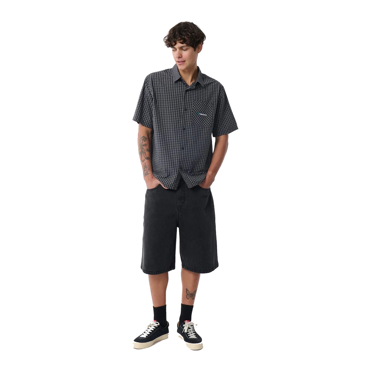 Rip Curl Archive Check Men's S/S Dress Shirt - Black