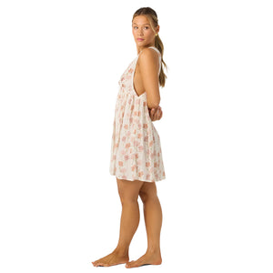 O'Neill Saltwater Essentials Teddy Printed Mini Cover-Up Women's Dress - Tofu