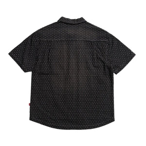 Lost Gassed Woven Men's S/S Dress Shirt - Black/Natural