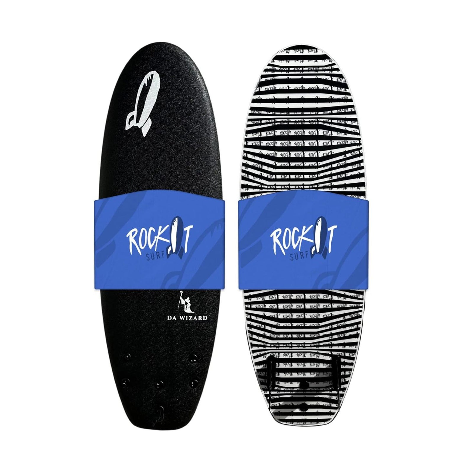 Rock-It Da Wizard Performance 4'10" Soft Surfboard - Black
