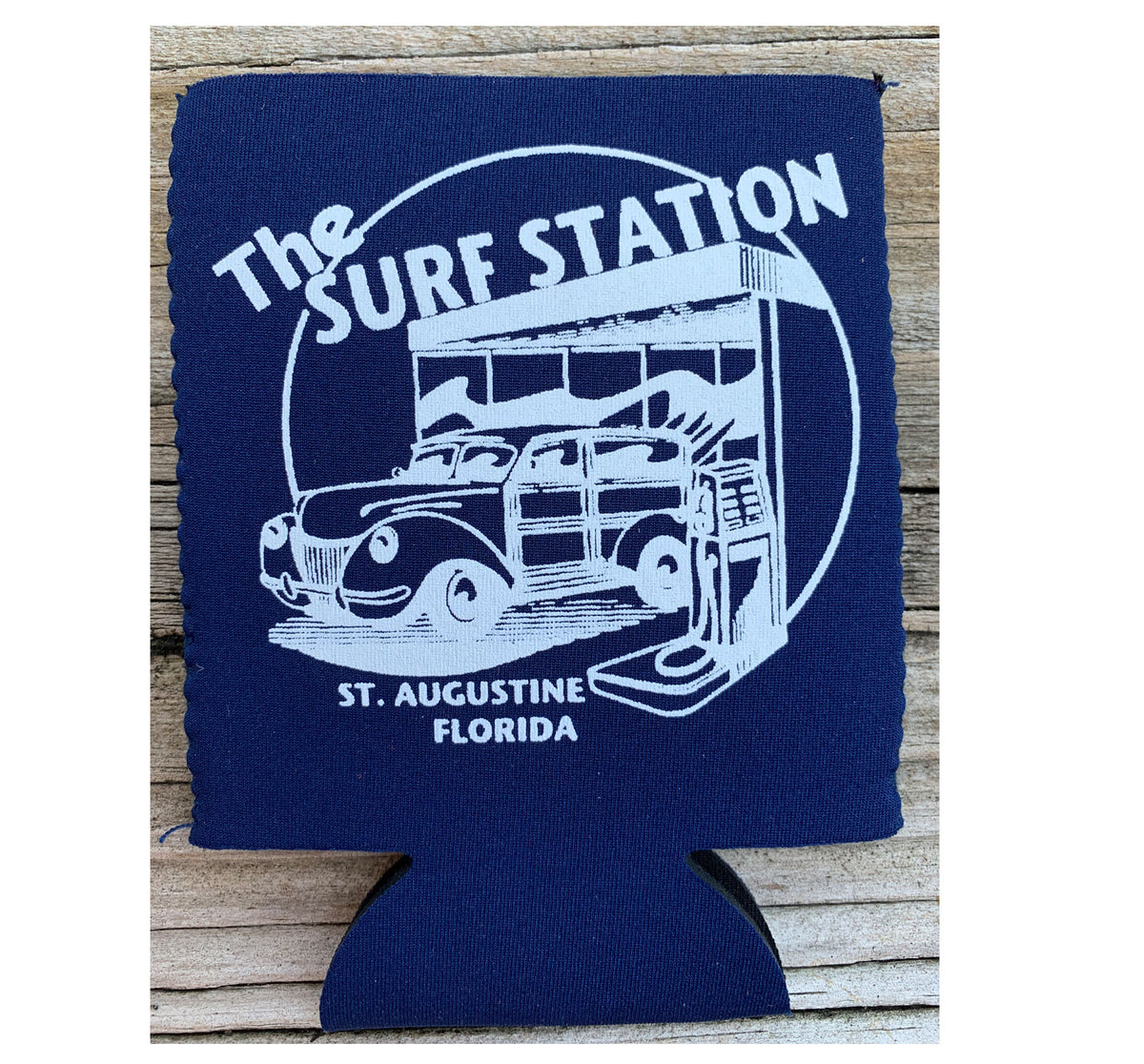 Surf Station Neoprene Koozie - Blue