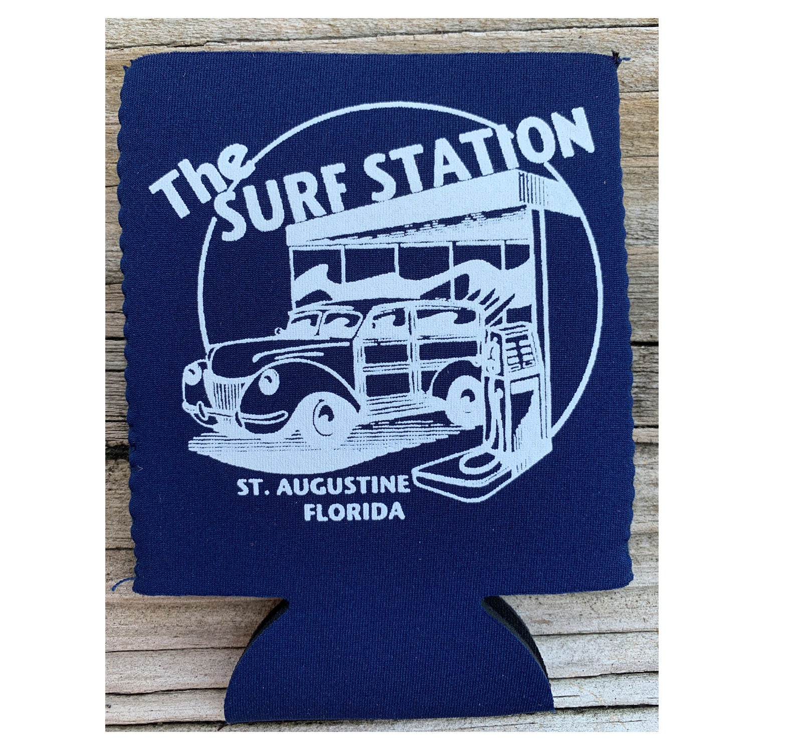 Surf Station Neoprene Koozie - Blue