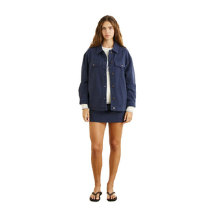 Rhythm Essential Oversized Women's L/S Jacket - Dark Blue