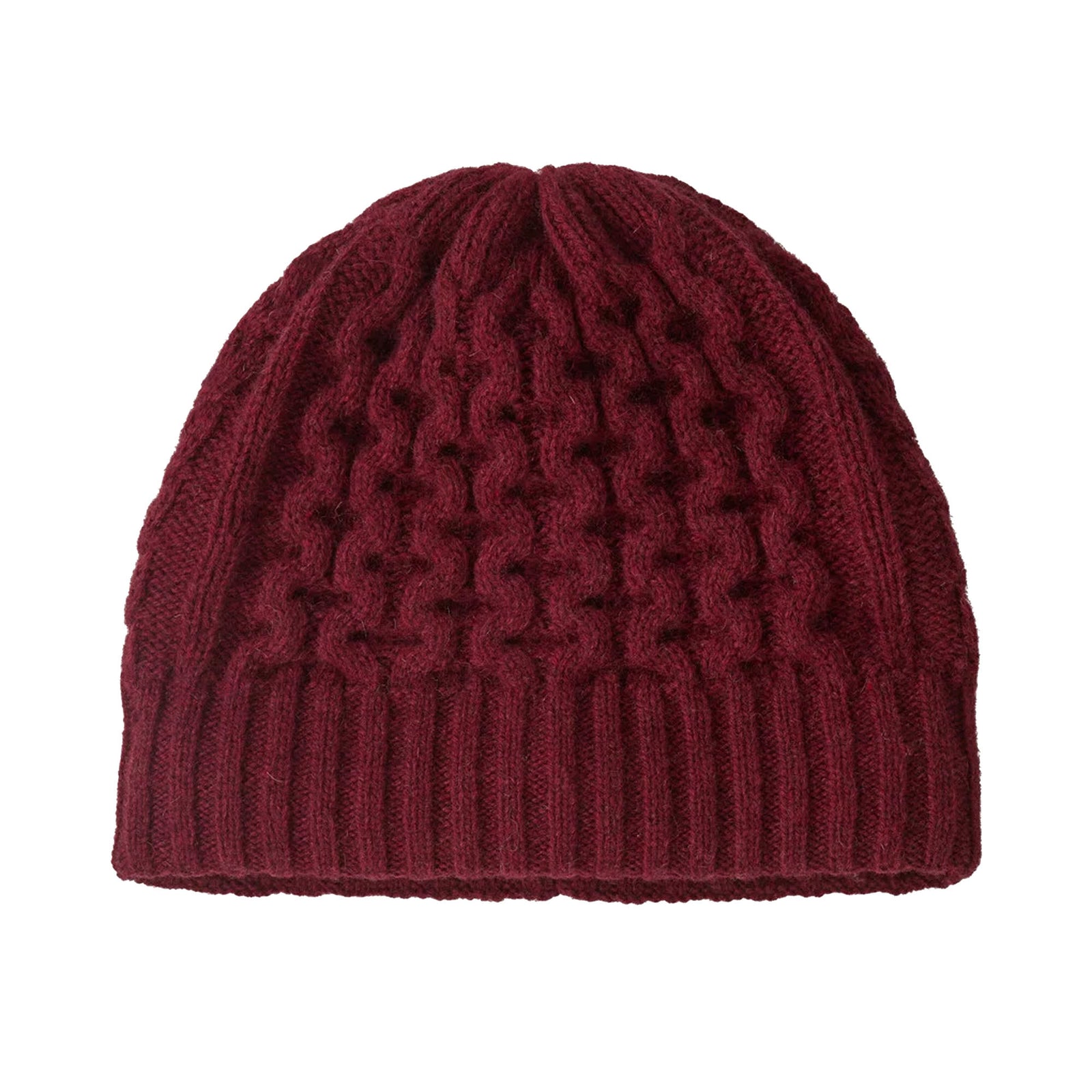 Patagonia Coastal Cable Men's Beanie - Dark Ruby