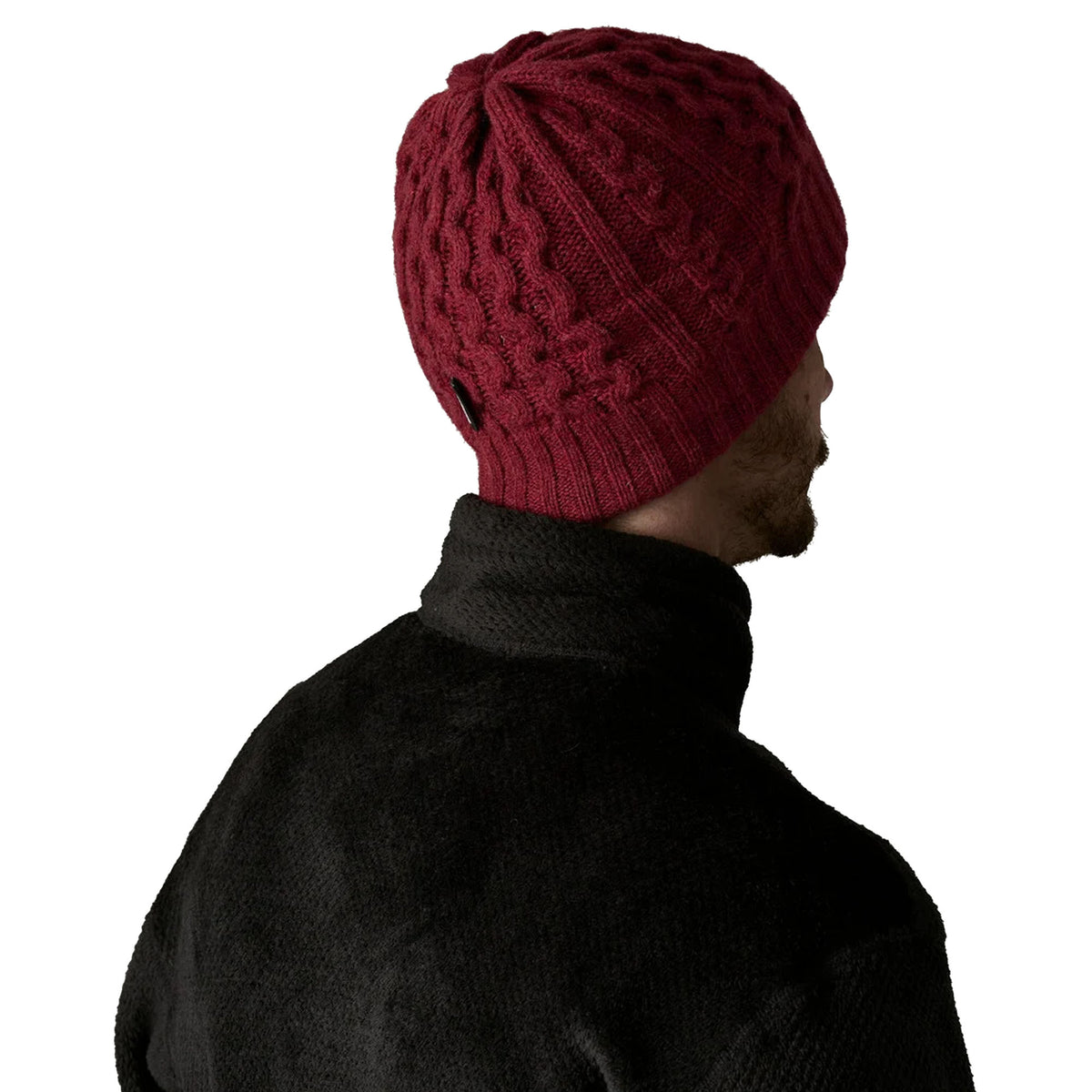 Patagonia Coastal Cable Men's Beanie - Dark Ruby