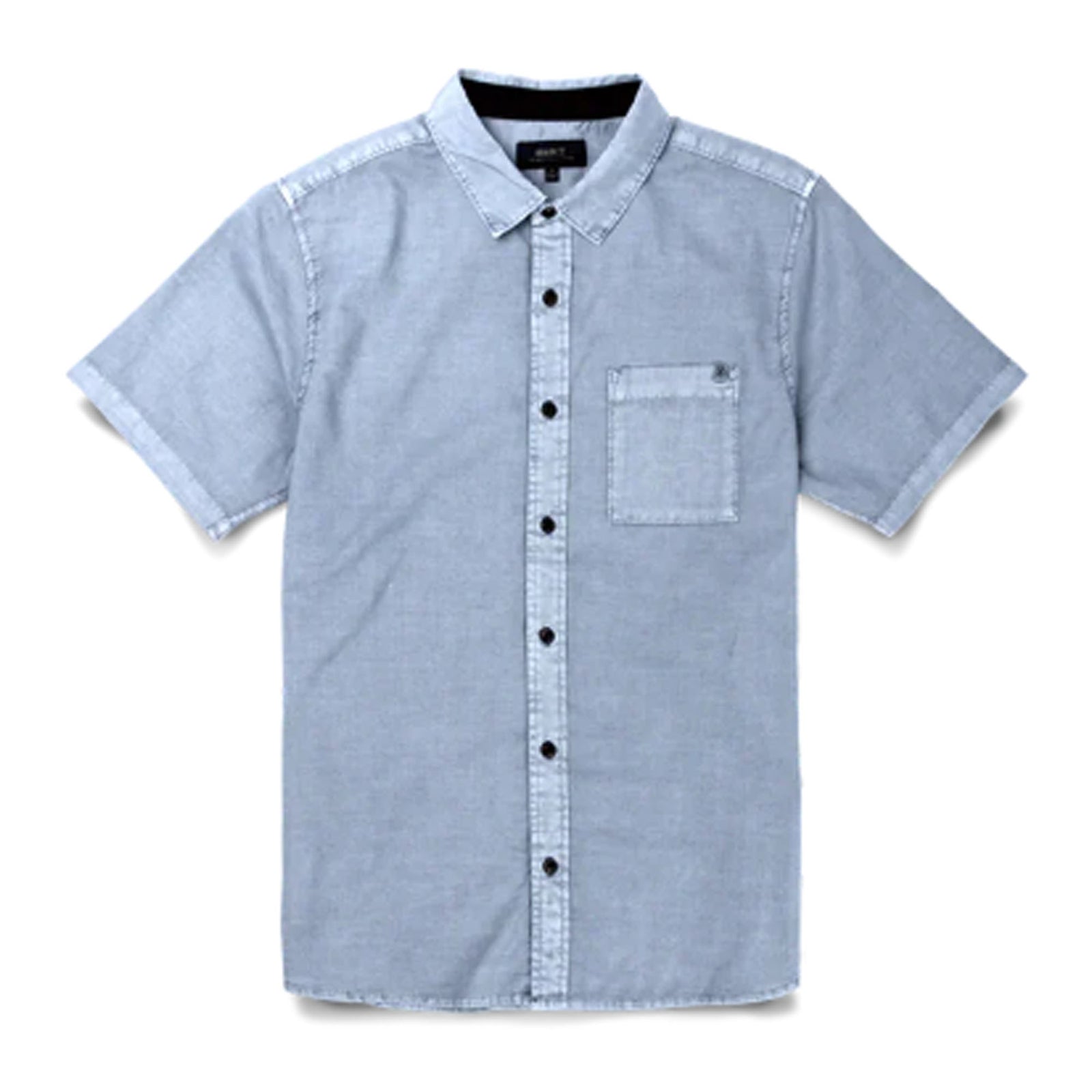 Roark Made To Fade Woven Men's S/S Dress Shirt - Washed Slate