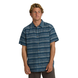 Billabong All Day Stripe Men's S/S Dress Shirt - Dark Denim