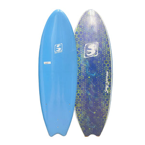 Surf Station Dredger 5'6 Soft Surfboard - Blue