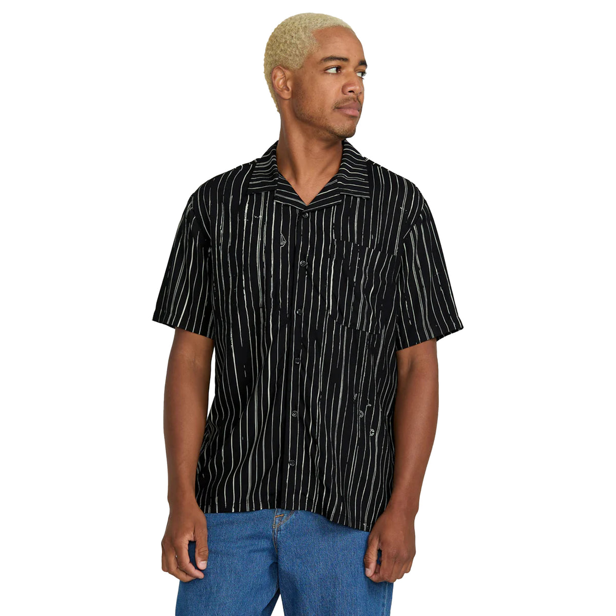 Volcom Mistostone Men's S/S Dress Shirt - Black White