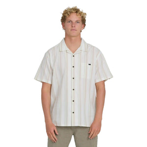 Billabong Victoria Vacay Short Sleeve Woven Men's S/S Dress Shirt - White Sand