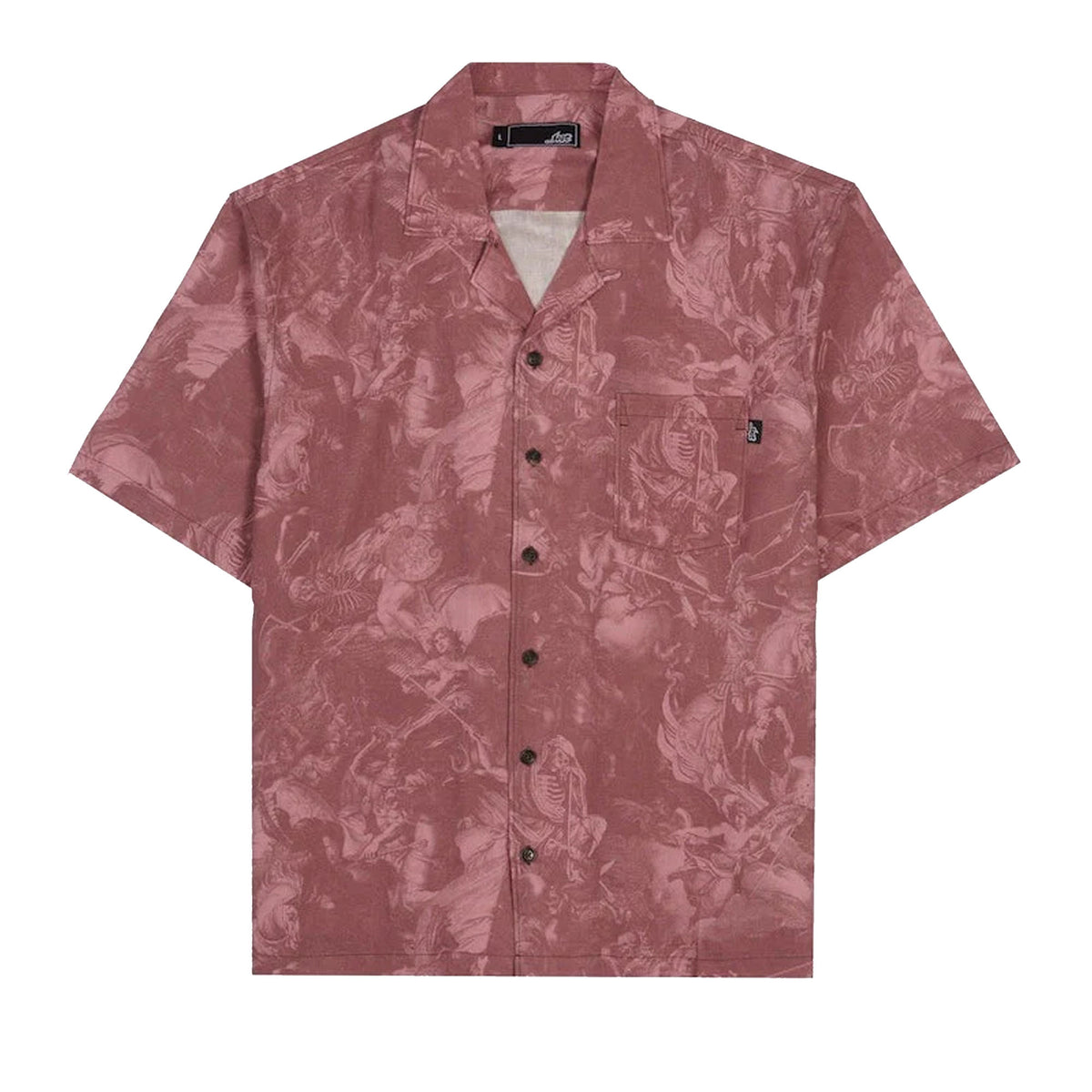 Lost Heavy Metal History Woven Men's S/S Dress Shirt - Dried Blood
