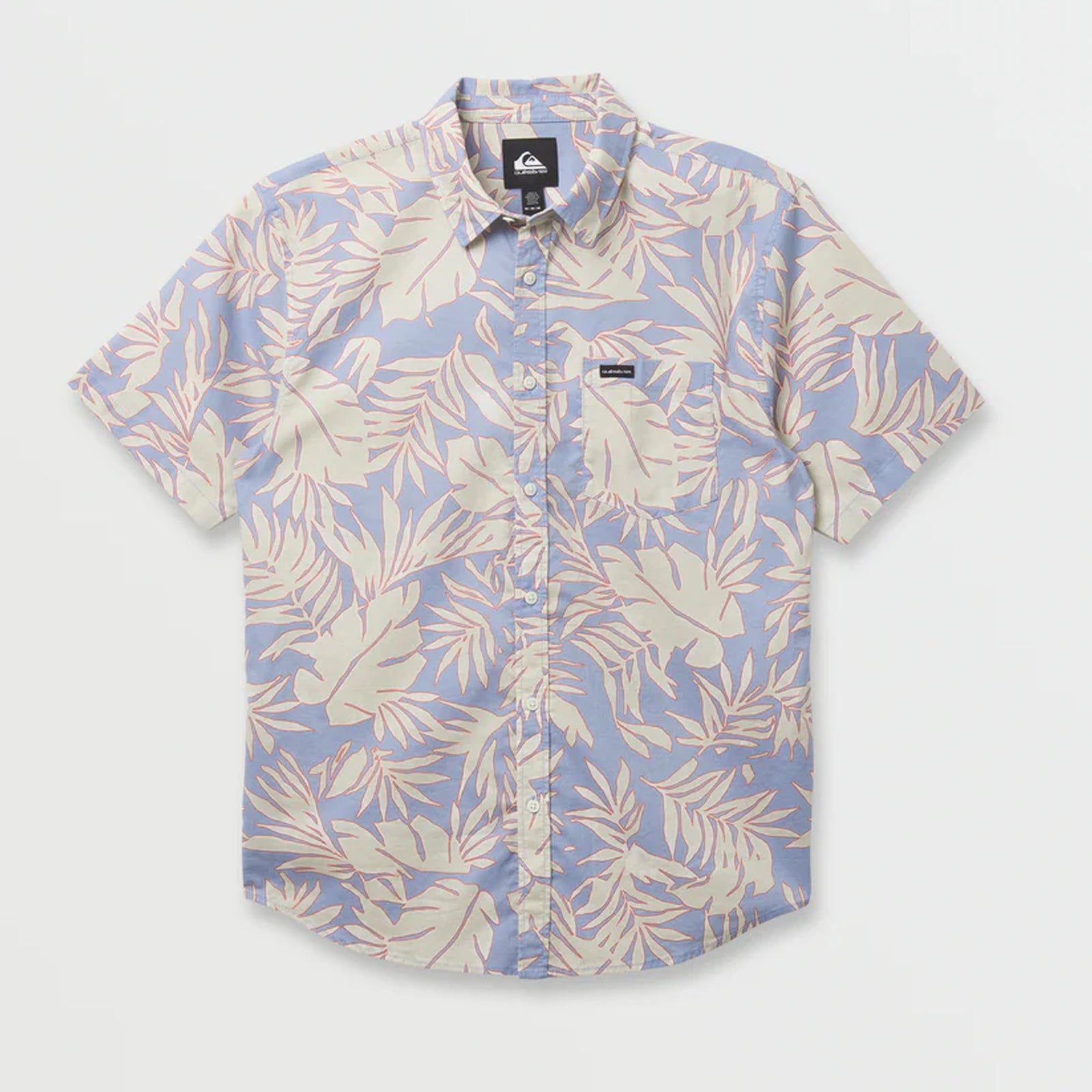 Quiksilver Palm Trip Classic Men's S/S Dress Shirt - Ashley Blue