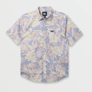 Quiksilver Palm Trip Classic Men's S/S Dress Shirt - Ashley Blue