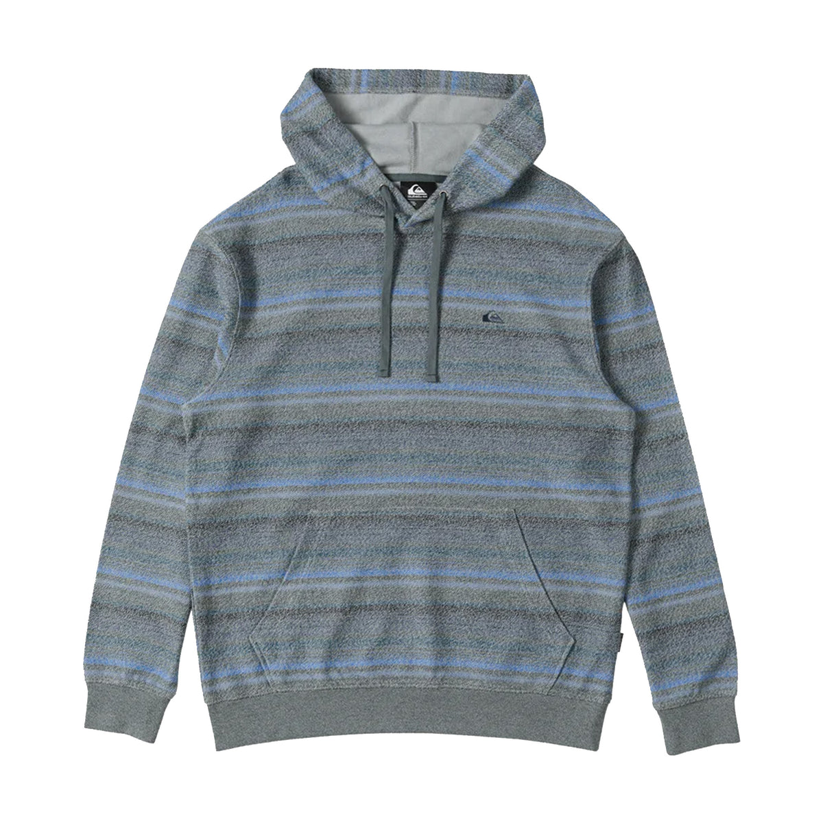 Quiksilver Great Otway Yarn- Dyed Stripe Men's Hoodie - Dark Slate