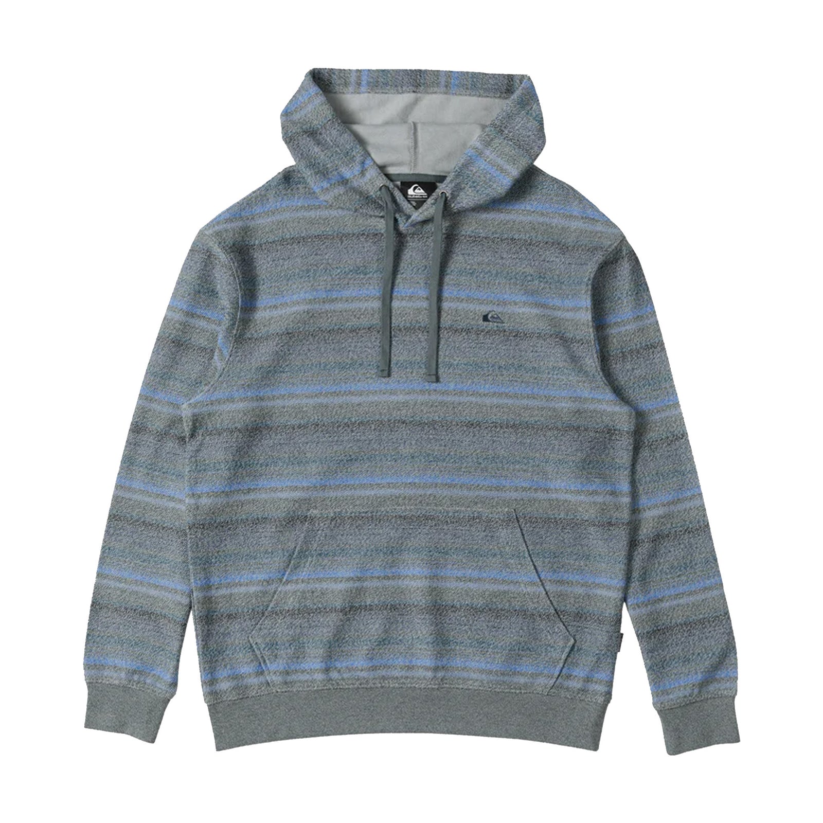 Quiksilver Great Otway Yarn- Dyed Stripe Men's Hoodie - Dark Slate