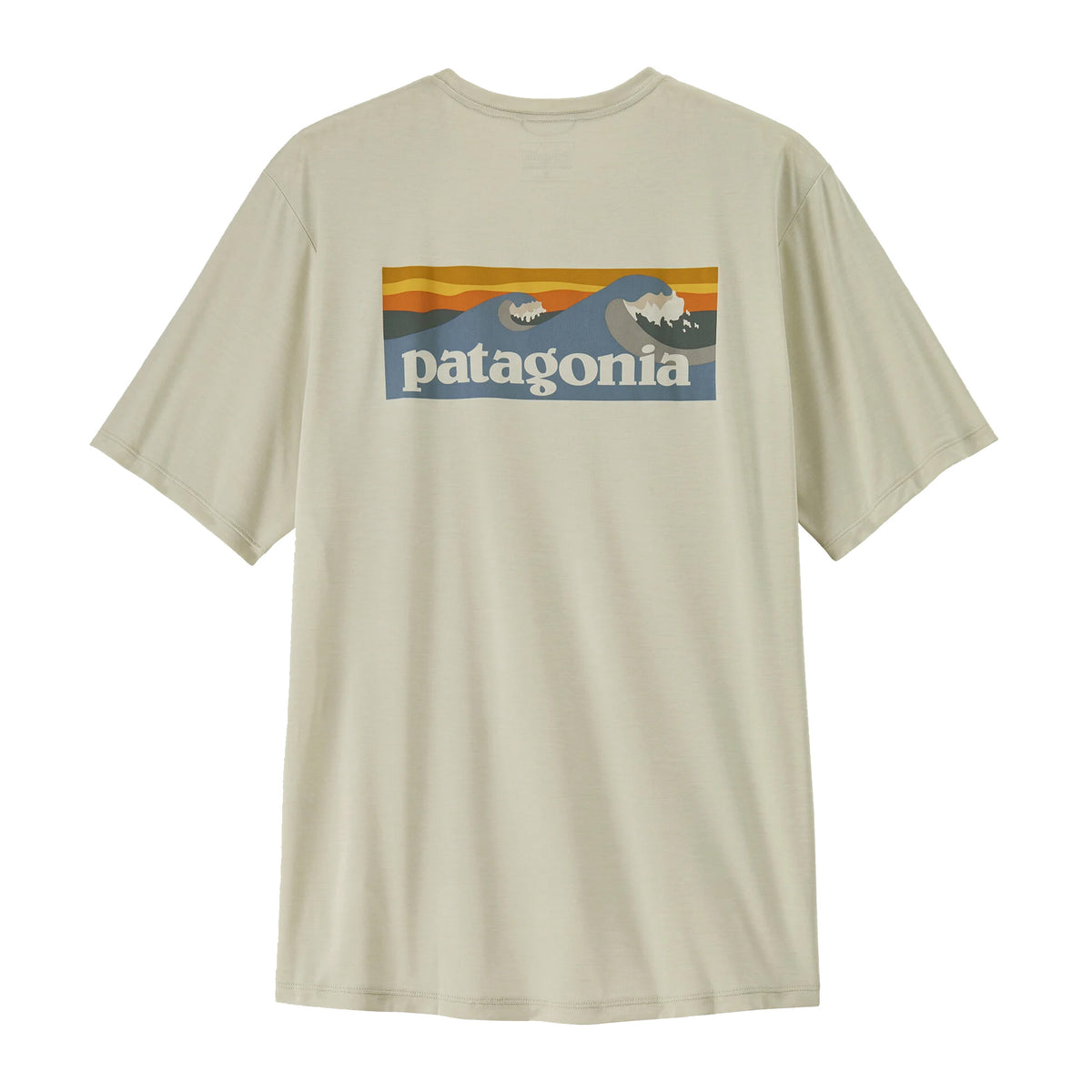 Patagonia  Capilene® Cool Daily Boardshort Logo Men's Women's S/S T-Shirt - Dyno White