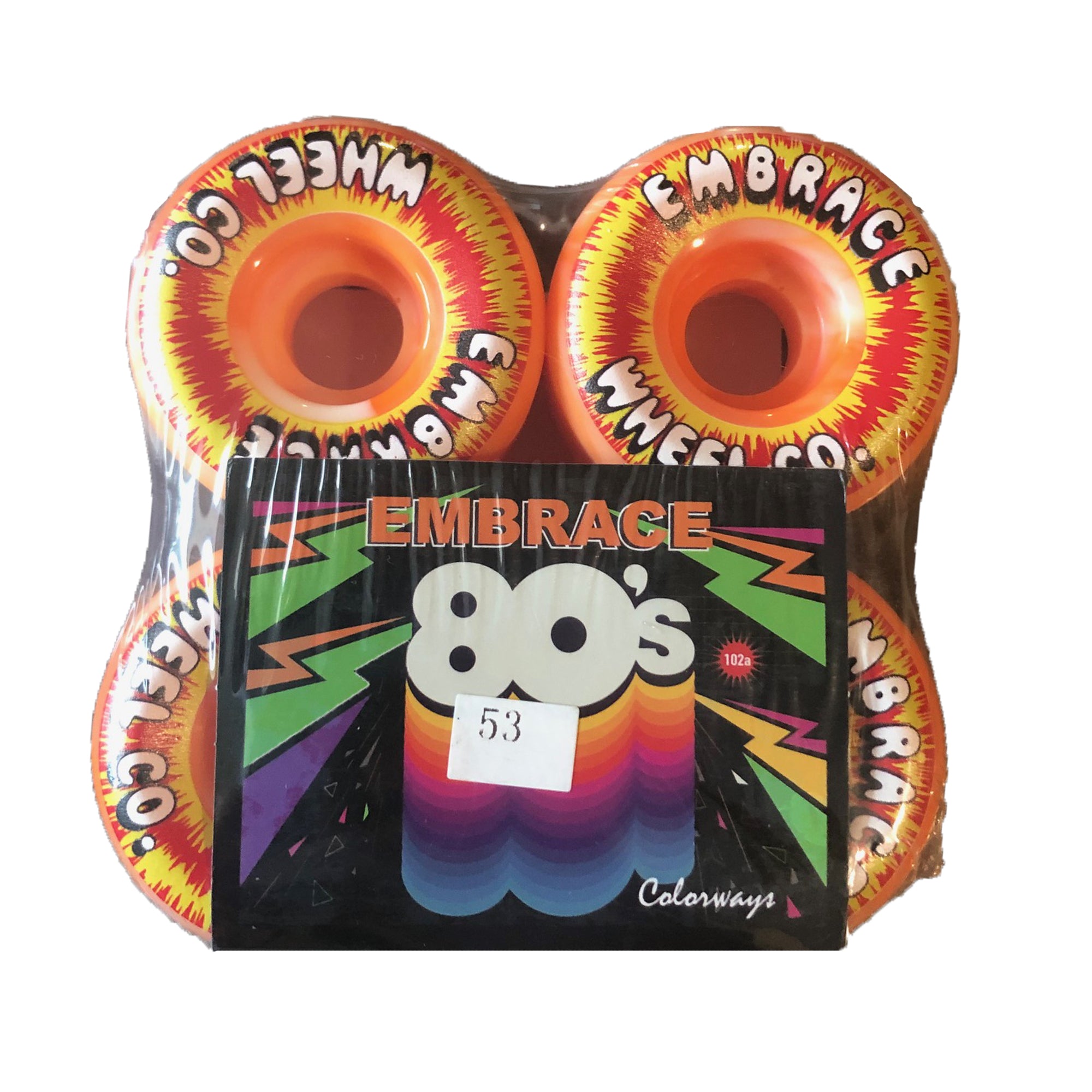 Embrace 80's Colorway 53mm 102a Skate Wheels