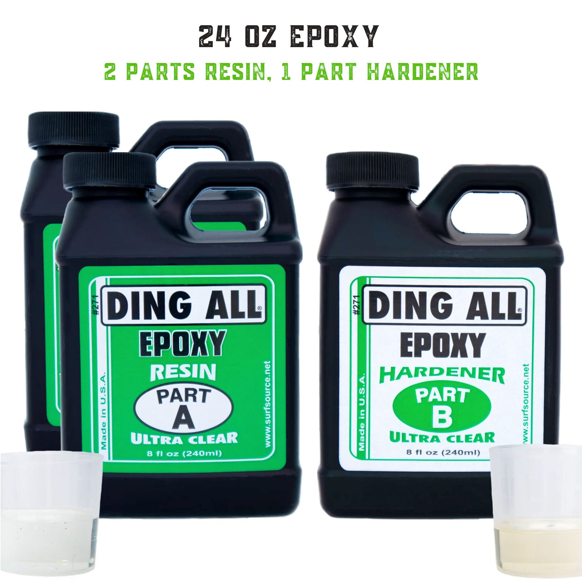 Ding All Epoxy Resin + Hardener 24oz Set