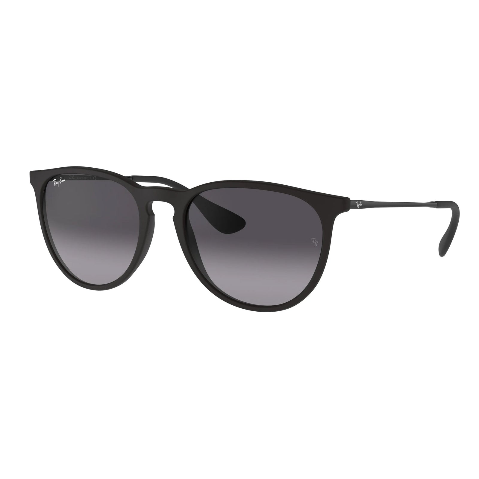 Ray-Ban Erika Women's Sunglasses - Rubber Black/Light Grey Gradient Grey Polarized