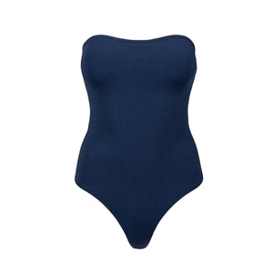 Rhythm Lil Rib Strapless Women's One Piece Swimsuit - Ink