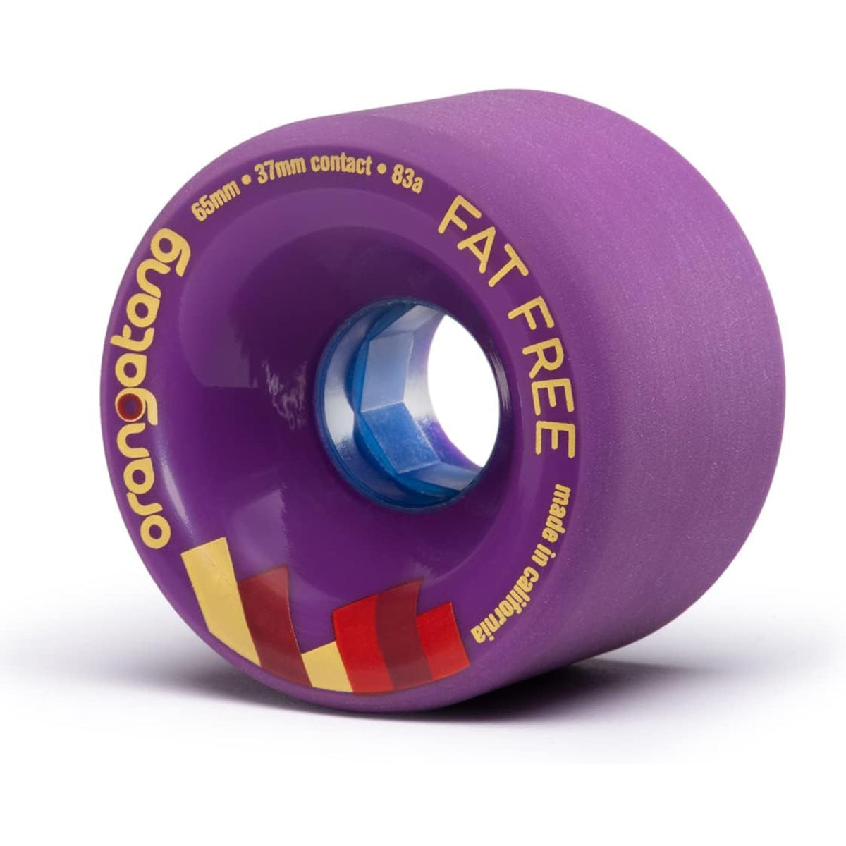 Orangatang Fat Free 70mm 83a Longboard Skateboard Wheels - Purple