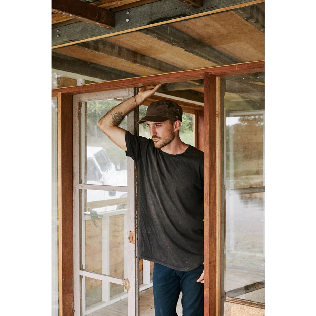 Conner Handmade Hats Reduce Organic Cotton Army Fatigue Men's Hat - Khaki