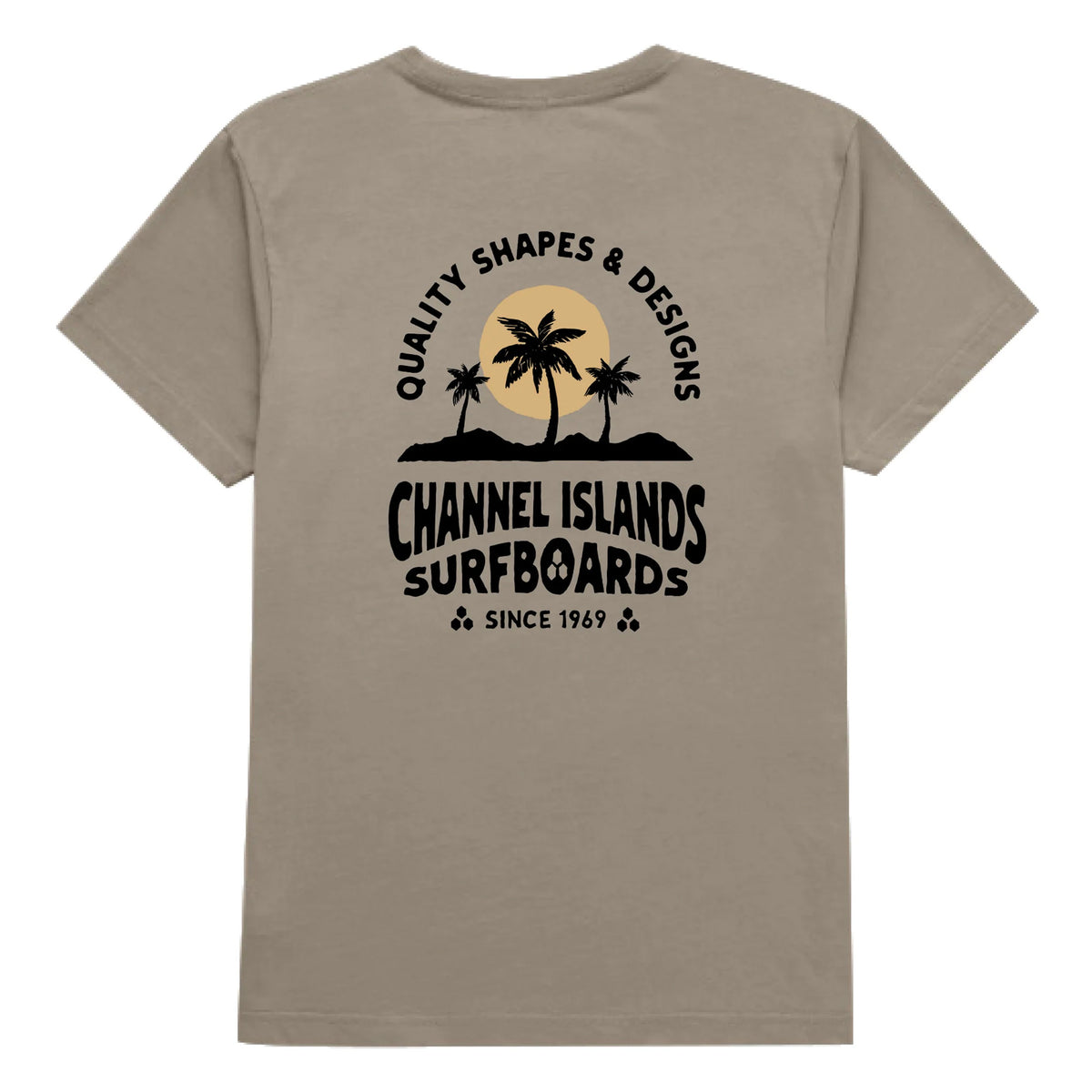 Channel Islands Palm Street Men's S/S T-Shirt - Fog