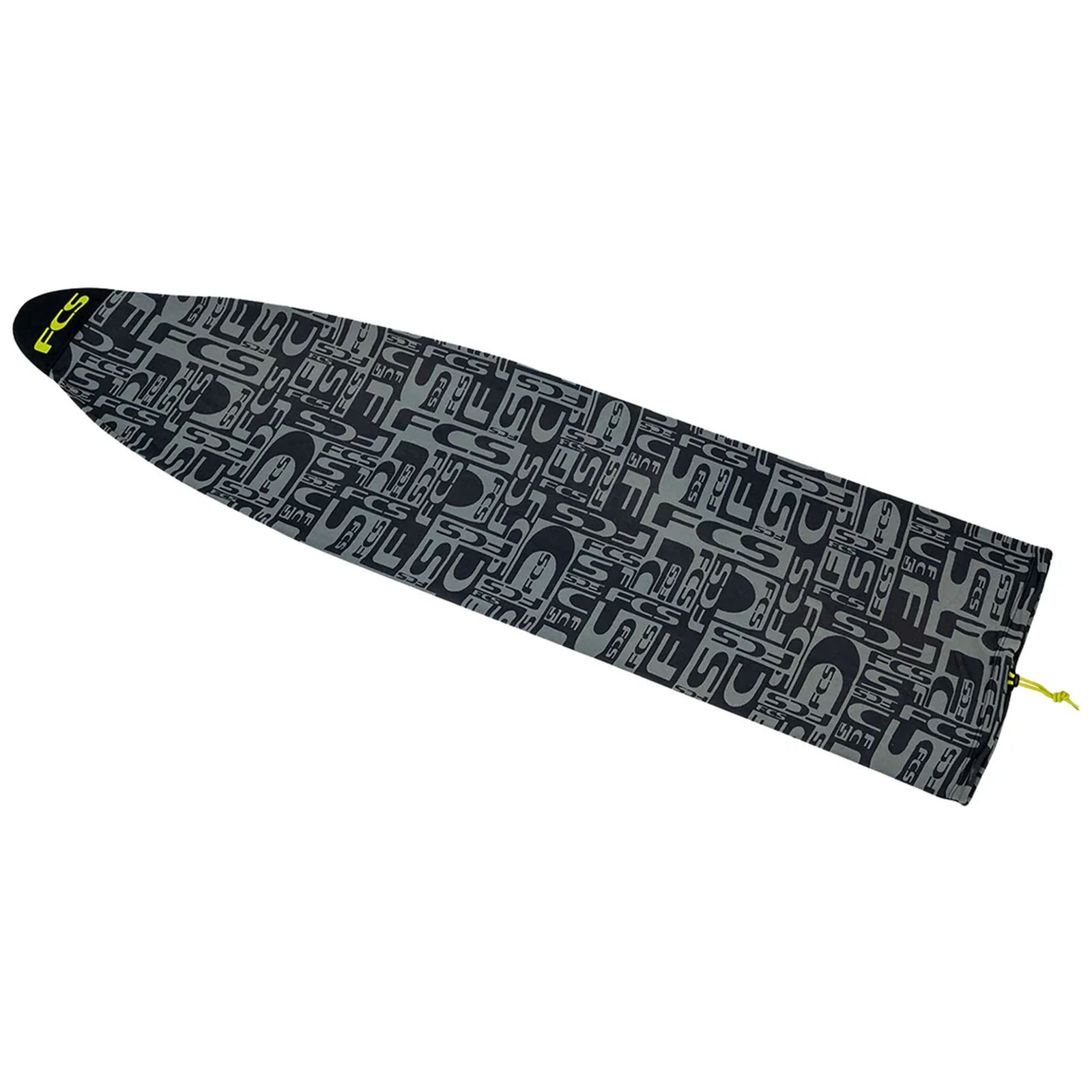 FCS Stretch All Purpose 6'3 Board Sock - Monogram Coal/Lime