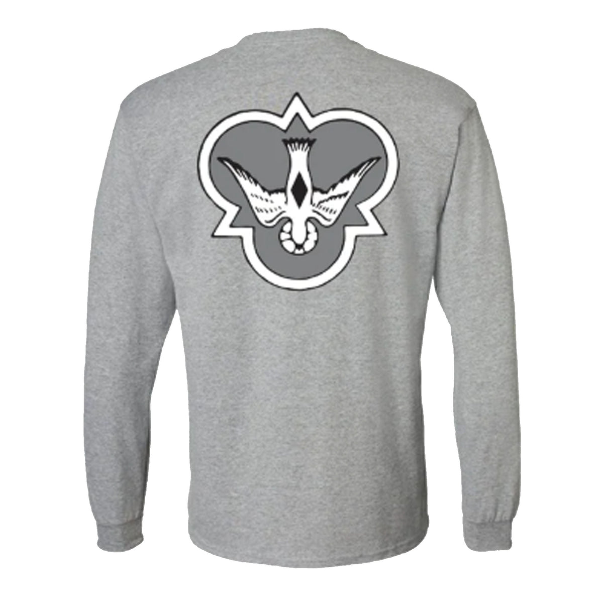 Flying Diamond Dove Men's L/S Shirt - Heather Grey